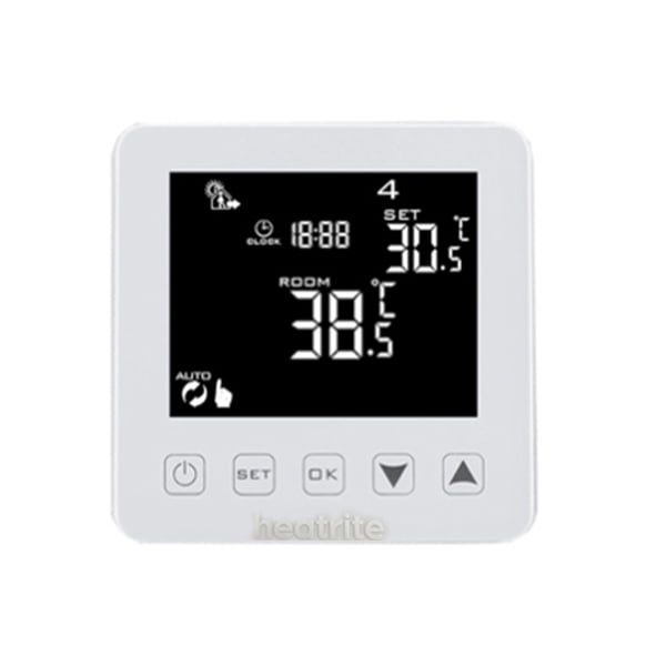Vbestlife Thermostat Black LCD Display Wall-Hung Boiler Heating System for The Electric Heating Equipment Digital Thermostat 